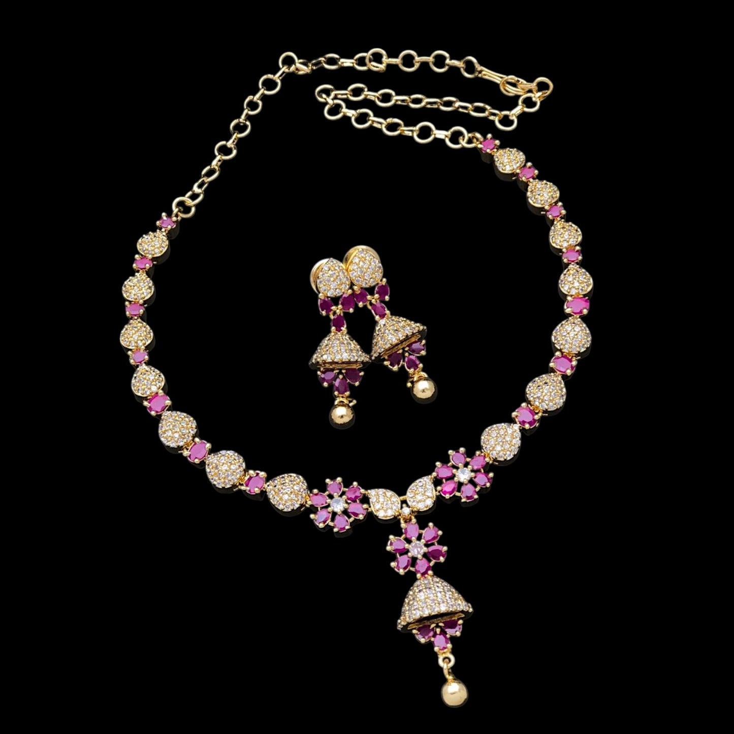 Gold plated necklace set