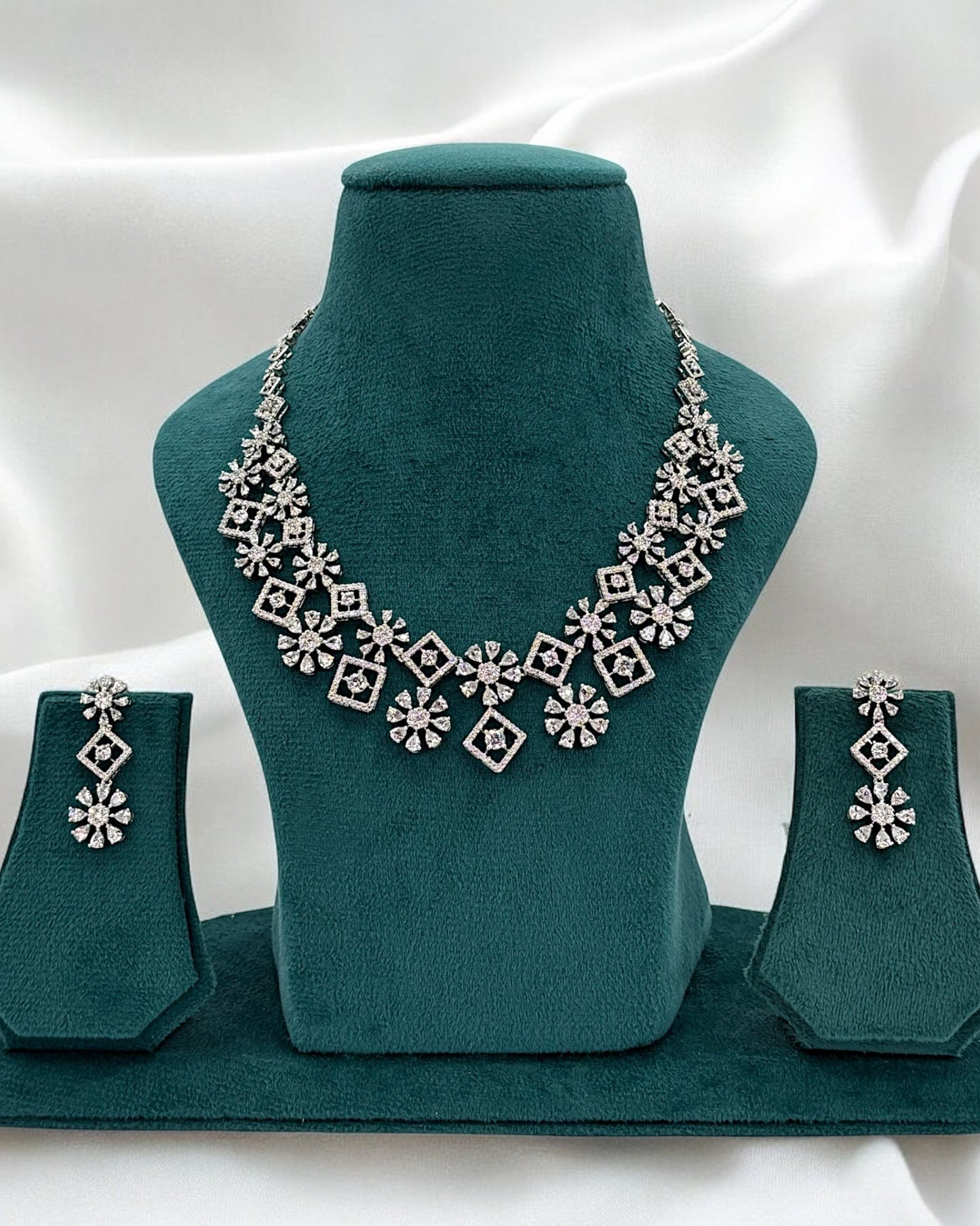 Designer American Diamond necklace set