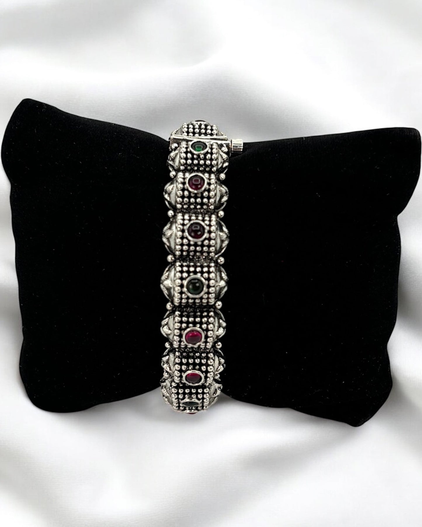 Silver oxidized openable Kada (single)