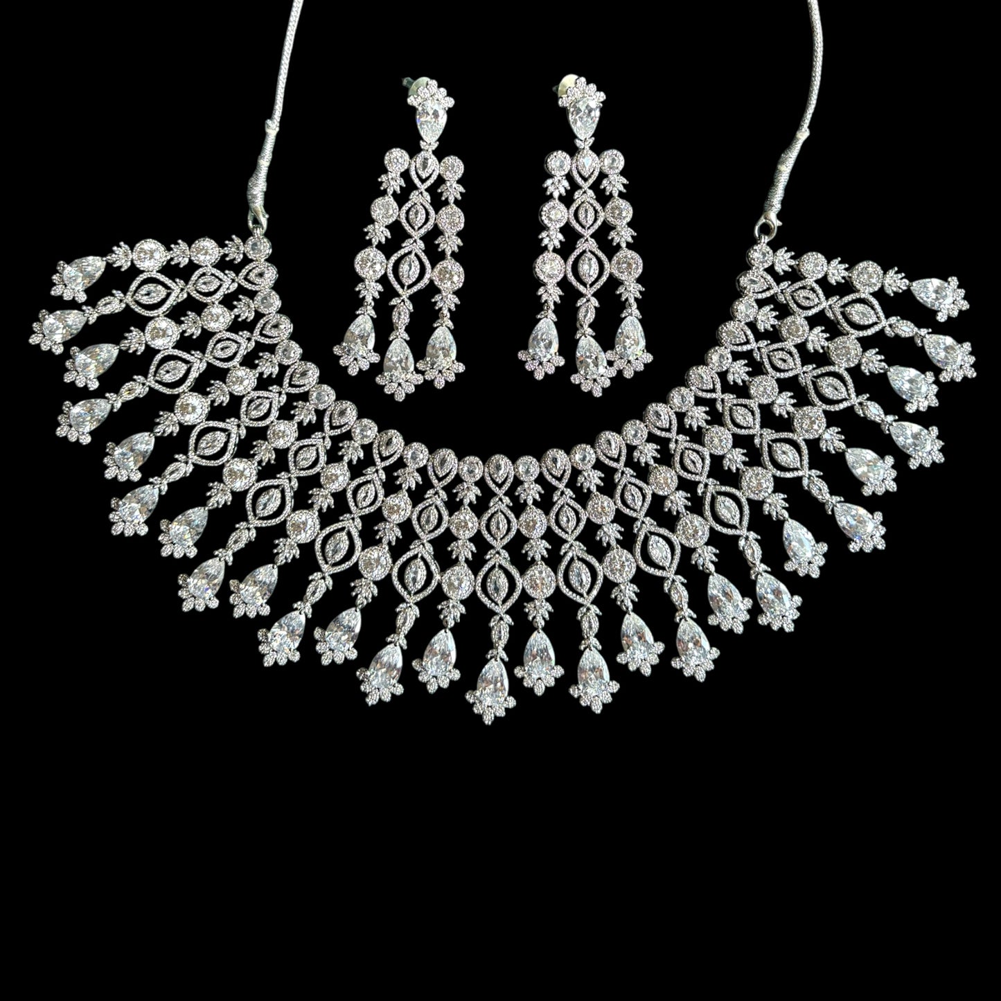American Diamond Bridal necklace set