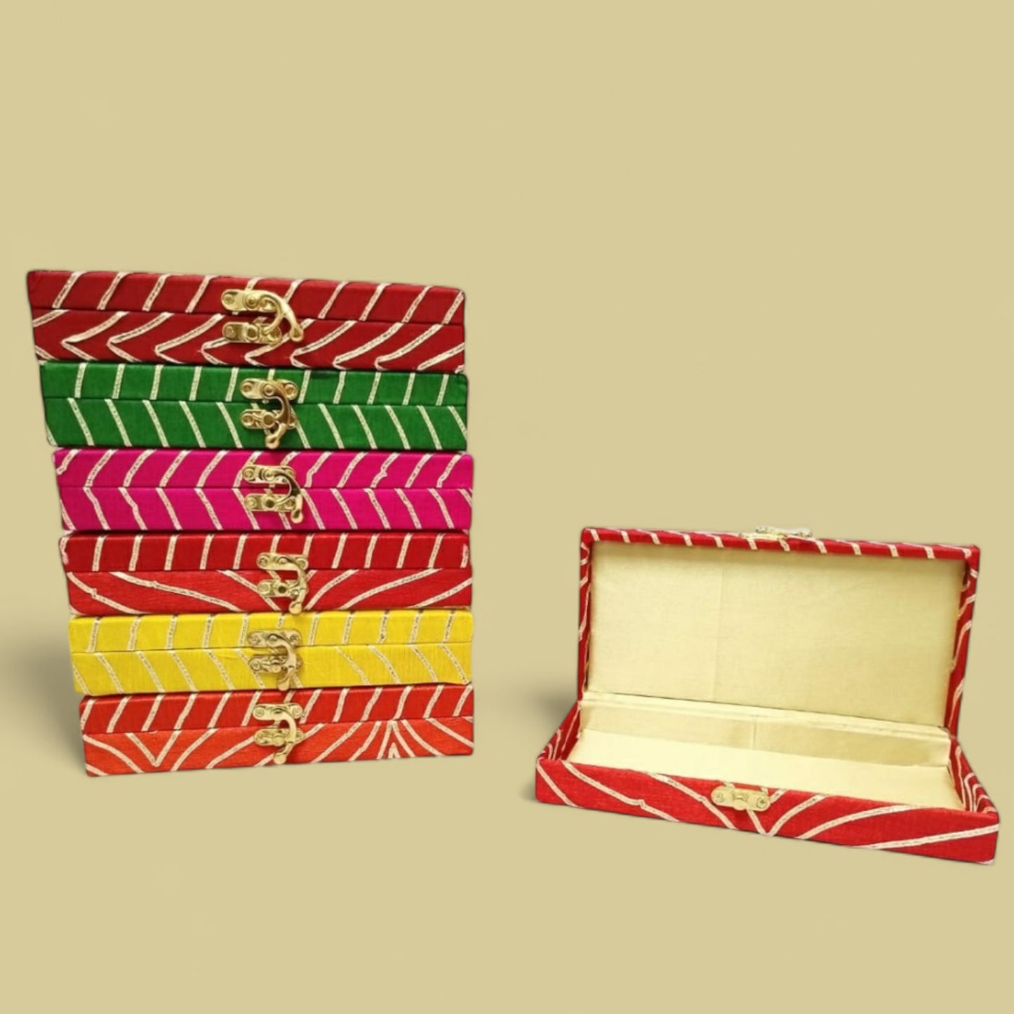 Silk gota check gift box