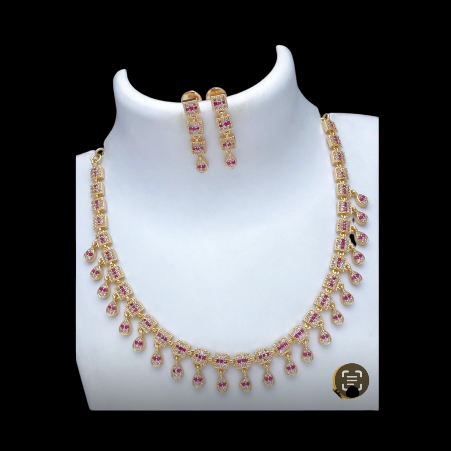 Gold plated AD necklace set