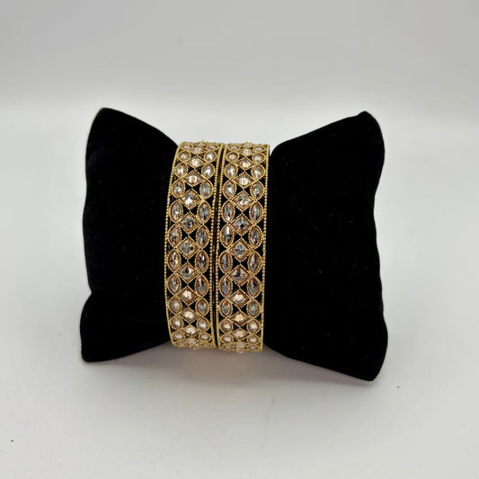 Mehndi plated polki kadas