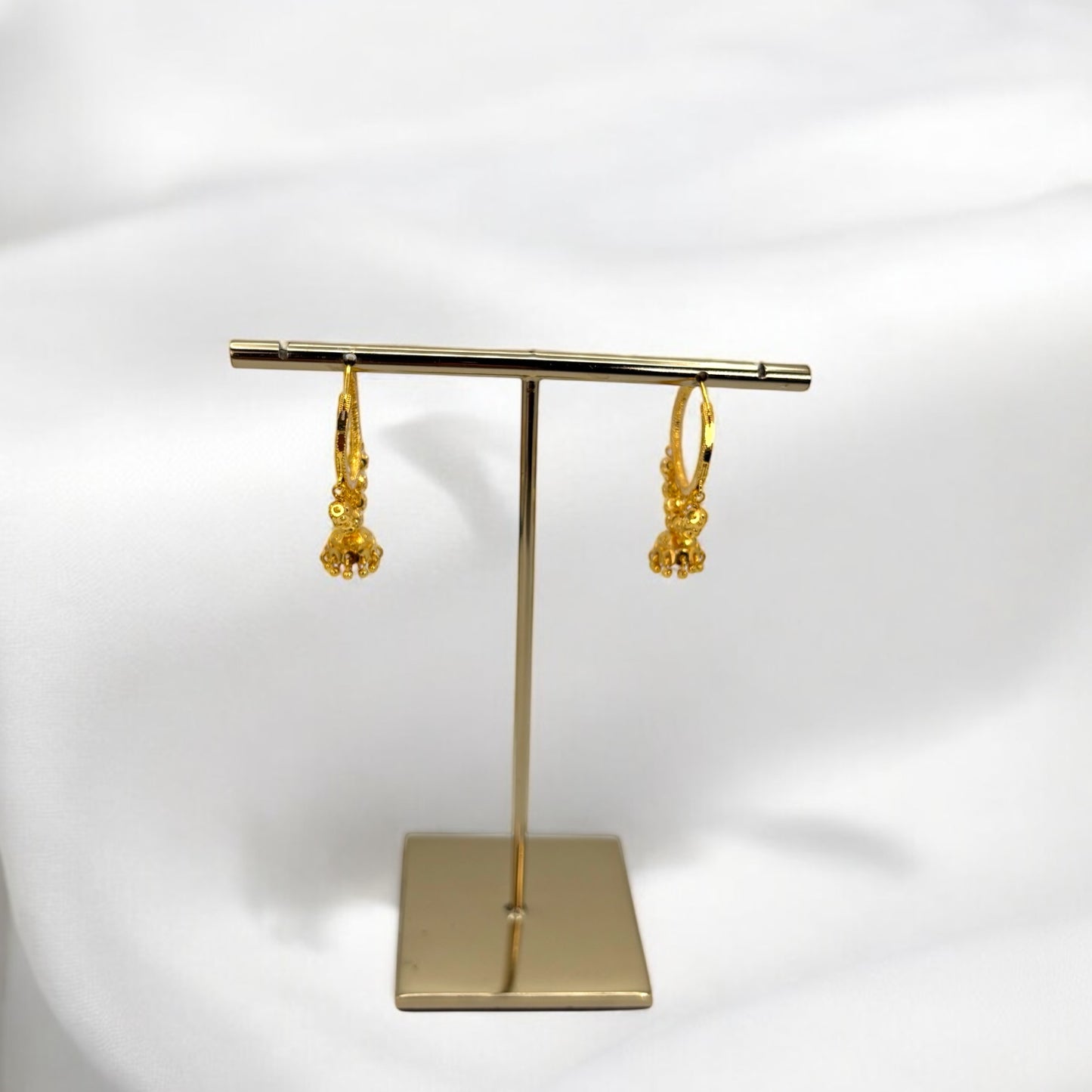 Gold plated hoops/bali