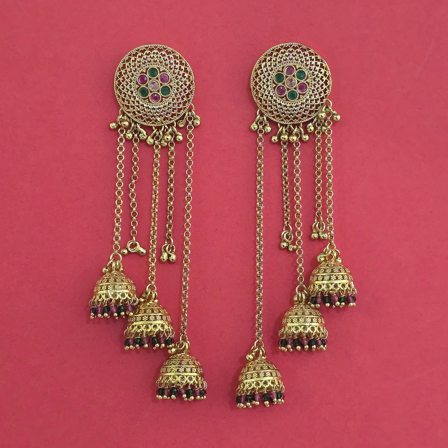 Gold plated Kashmiri jhumki