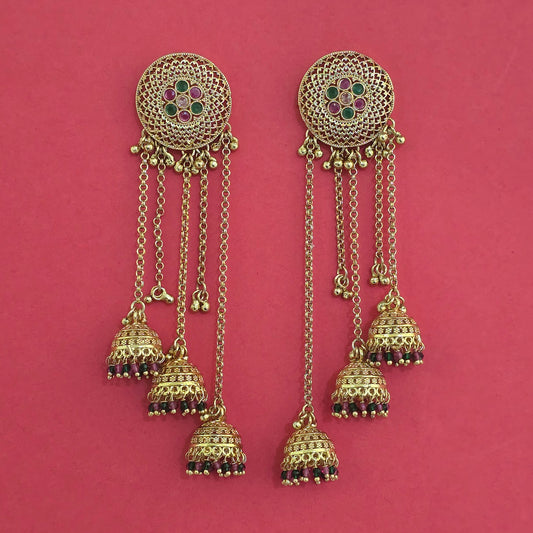 Gold plated Kashmiri jhumki