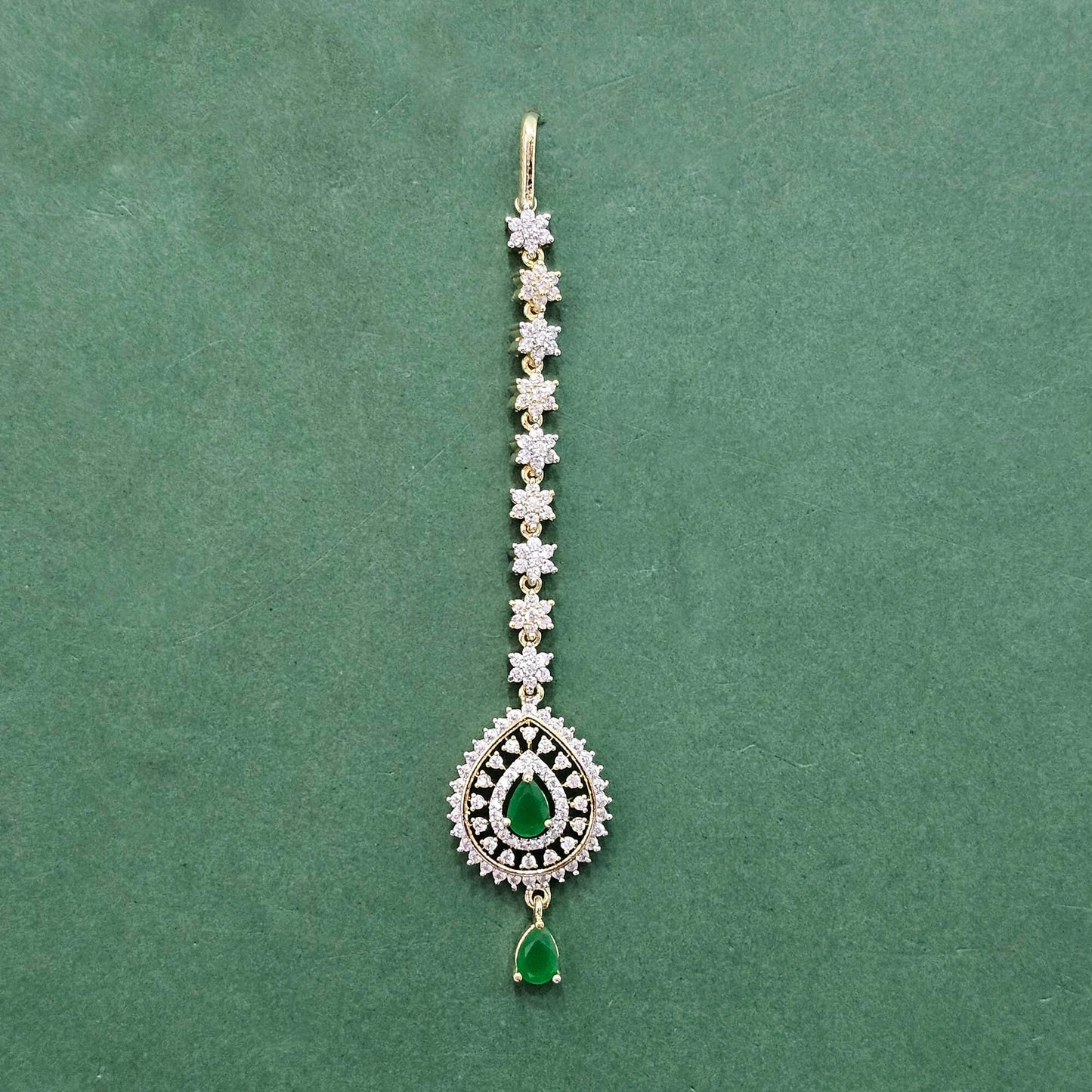 American Diamond tikka with 2tone plating