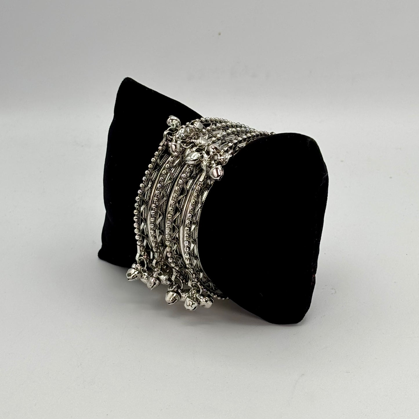 Silver oxidized bangles