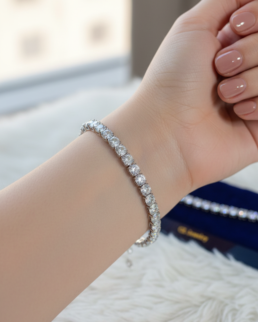 Silver plated American Diamond bracelet