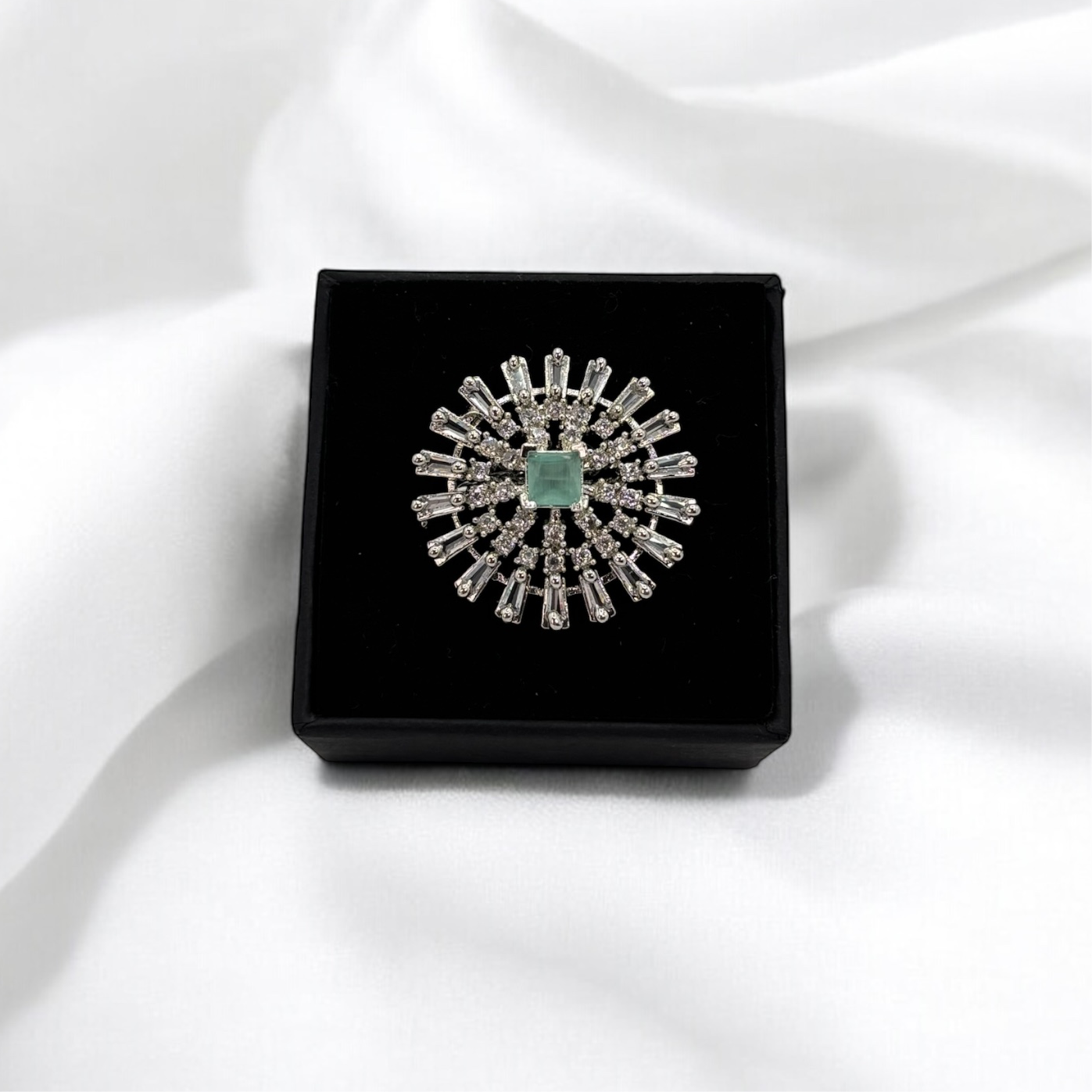 American Diamond adjustable ring