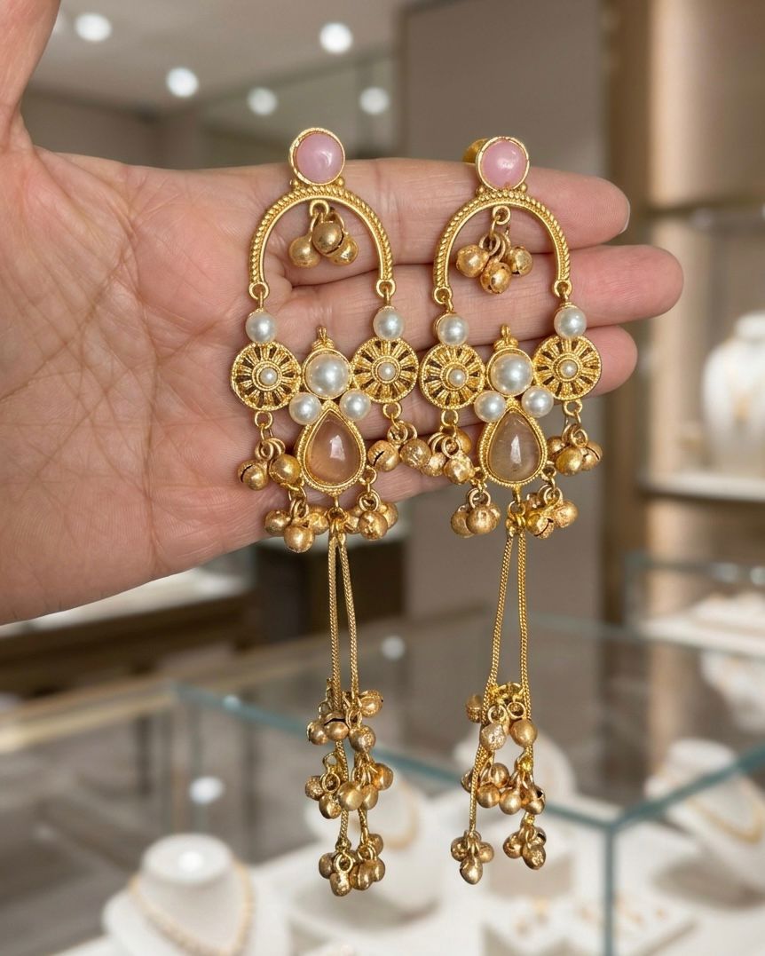 Gold plated Kashmiri earrings
