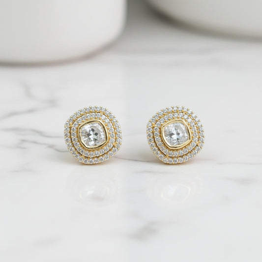 Gold plated American Diamond studs