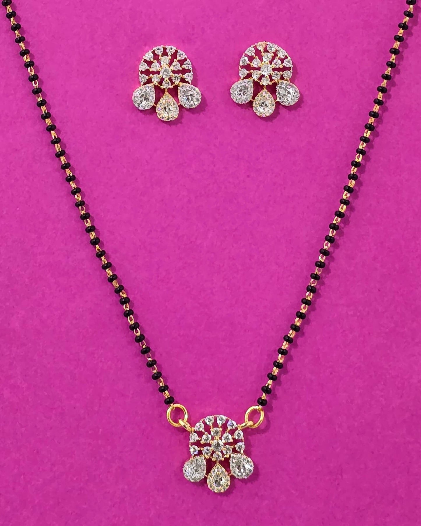 2tone American Diamond mangalsutra