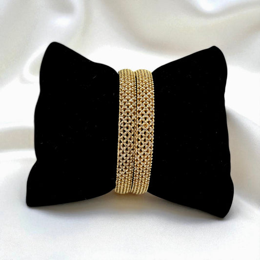 Gold plated American Diamond bangles