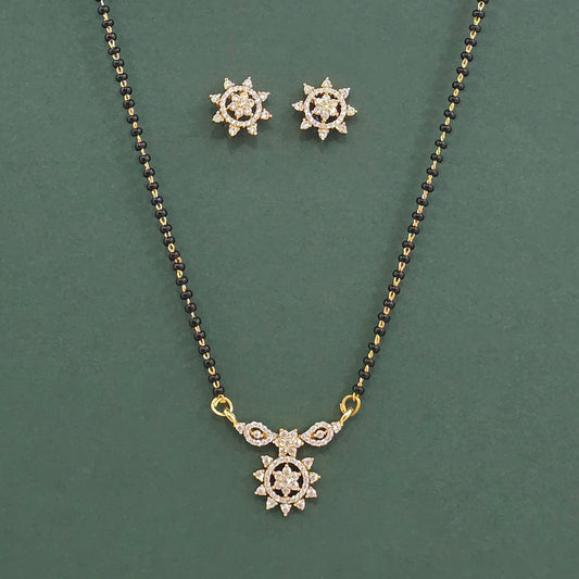 2tone American Diamond mangalsutra