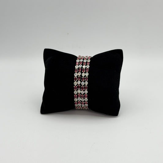 Silver plated American Diamond bangles