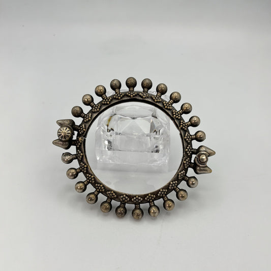 Oxidized silver openable kada