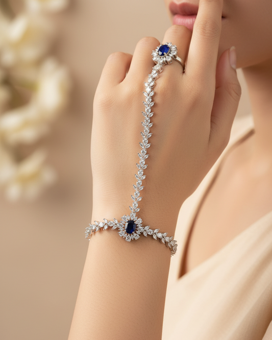 Silver plated American Diamond hathful