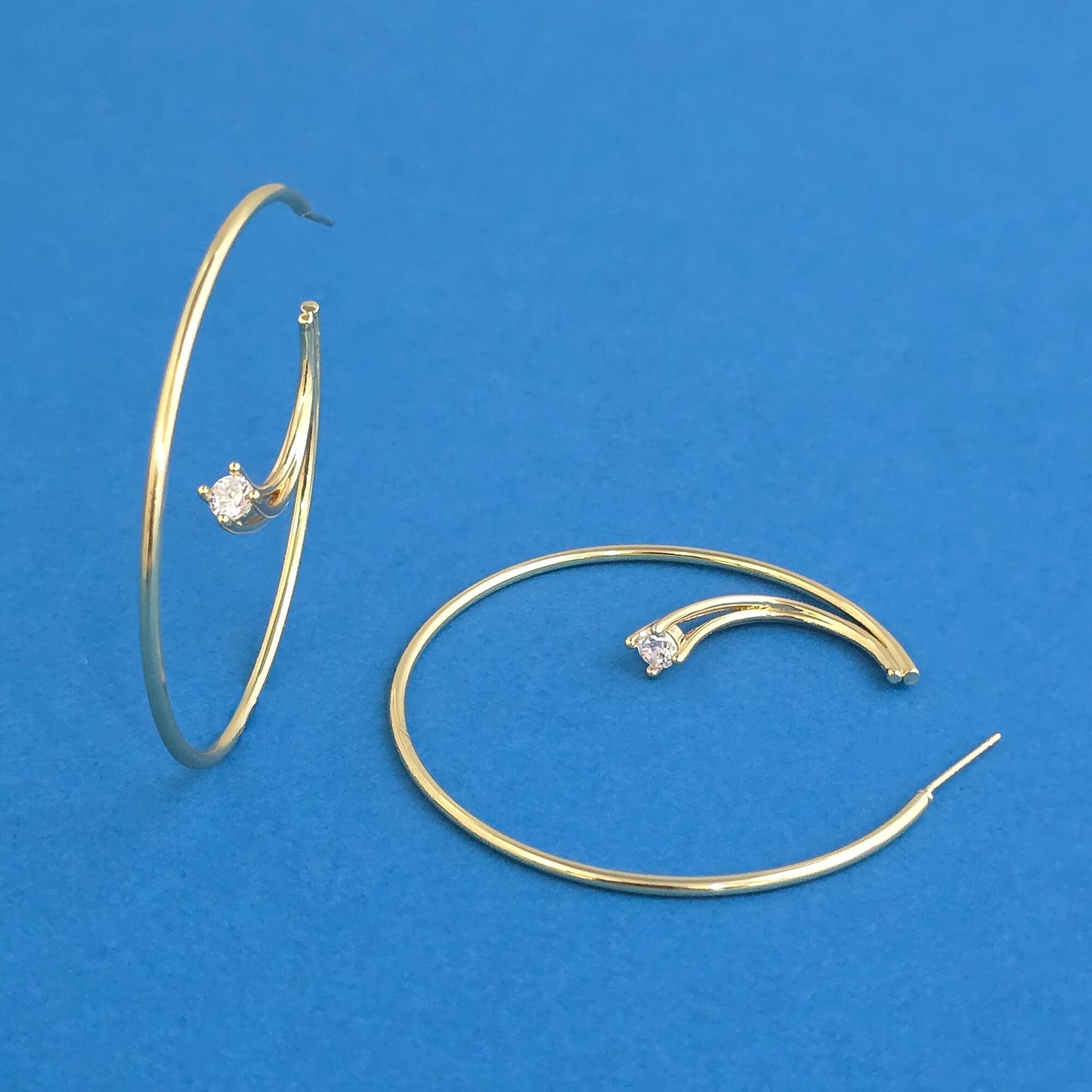 Gold plated hoops/bali
