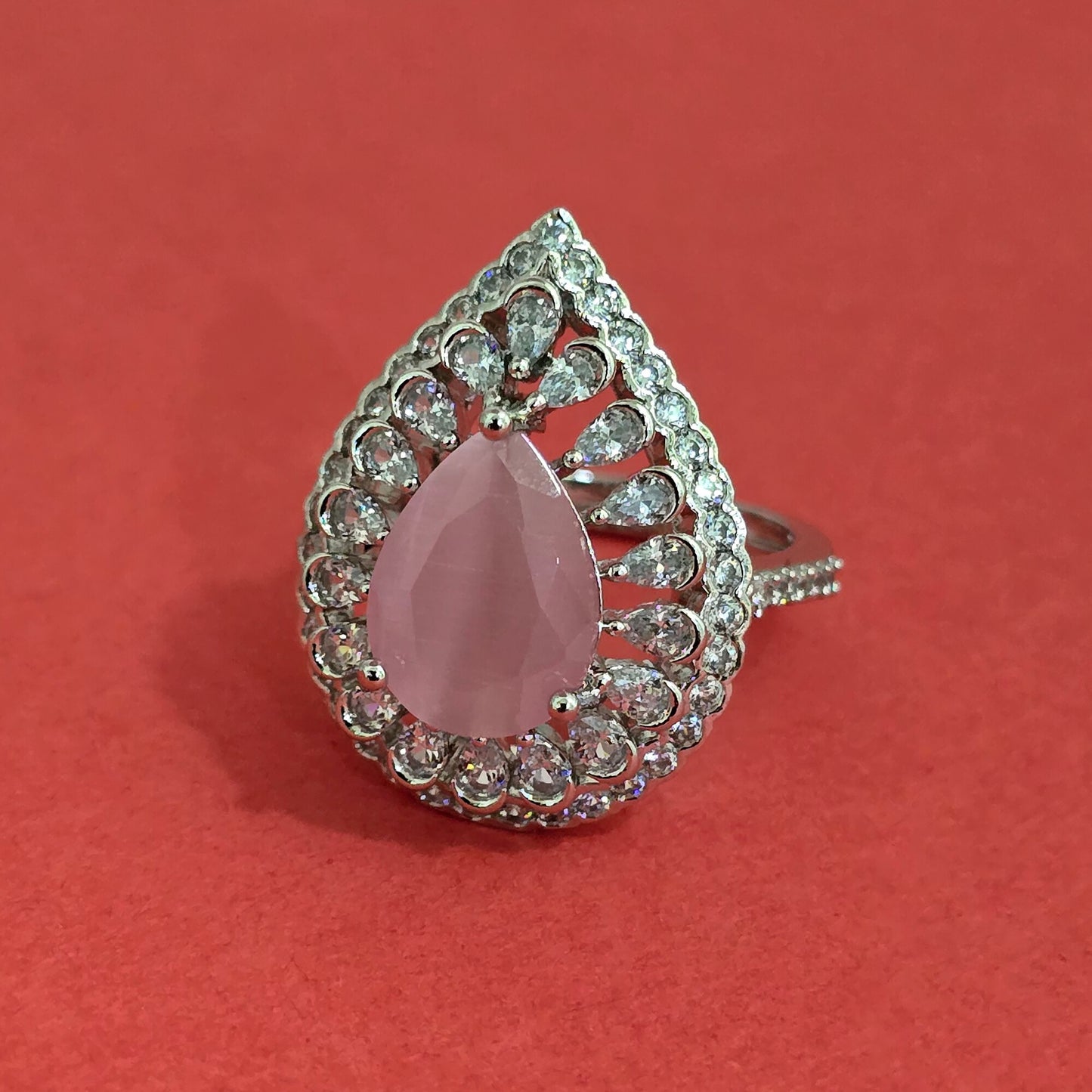 Silver American Diamond ring