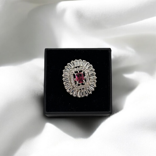 Silver American Diamond ring