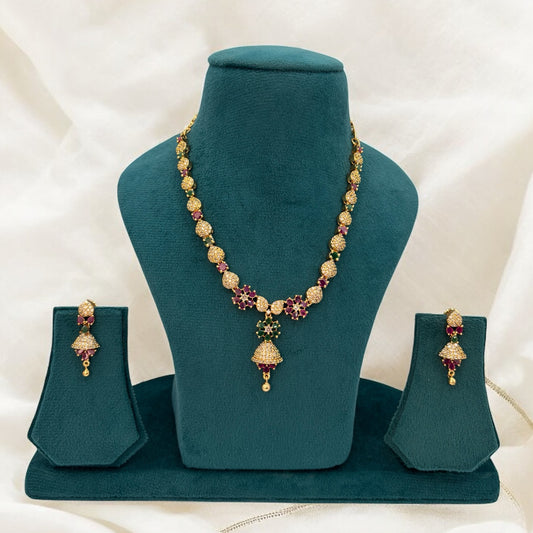 Gold plated necklace set