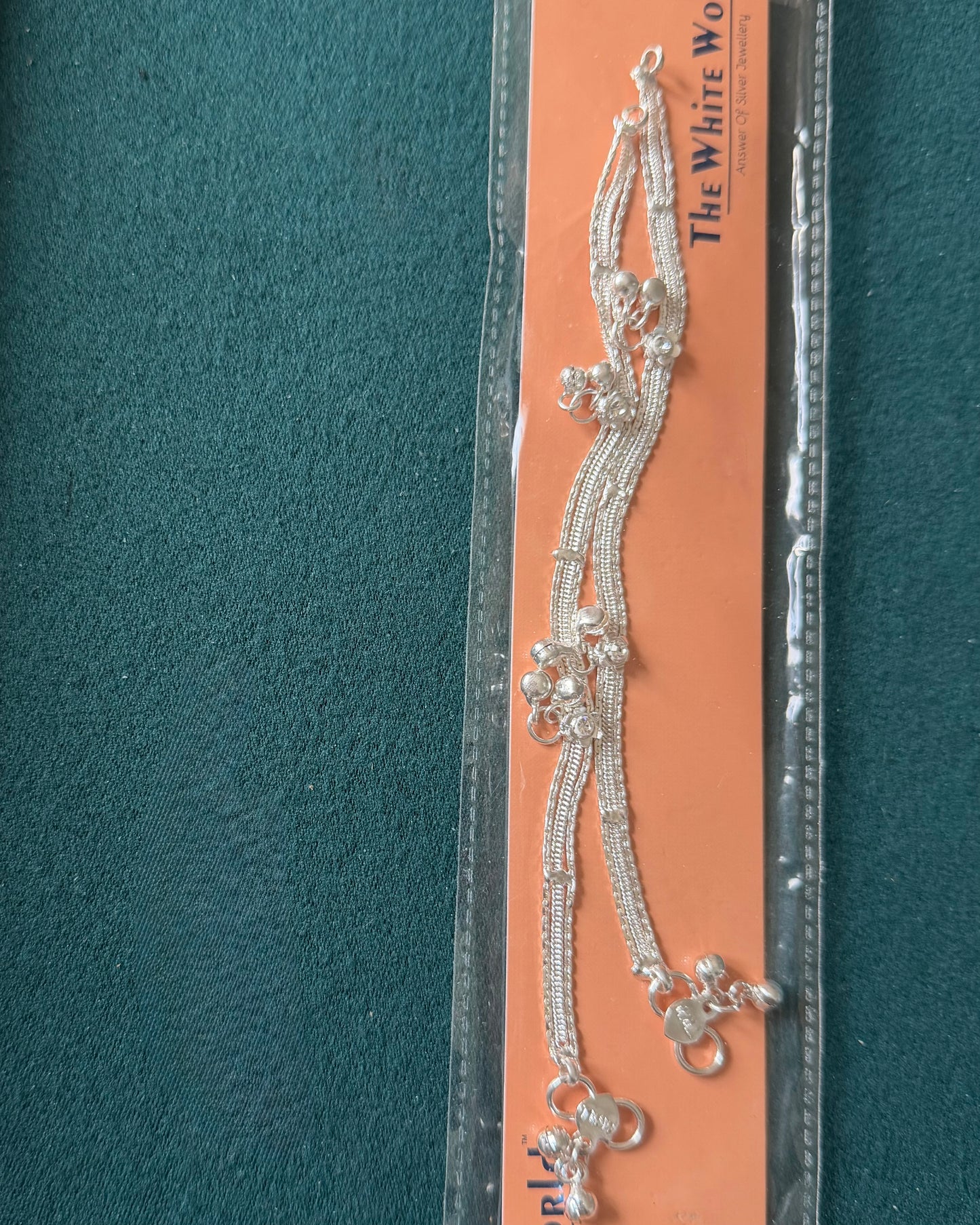Silver plated anklets for children