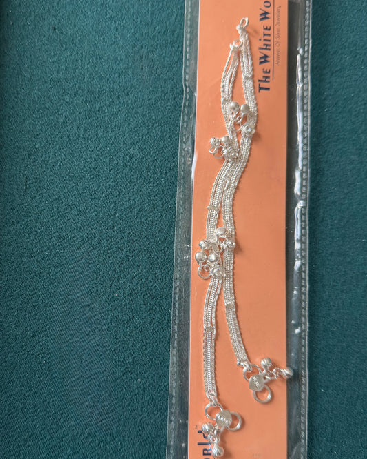 Silver plated anklets for children
