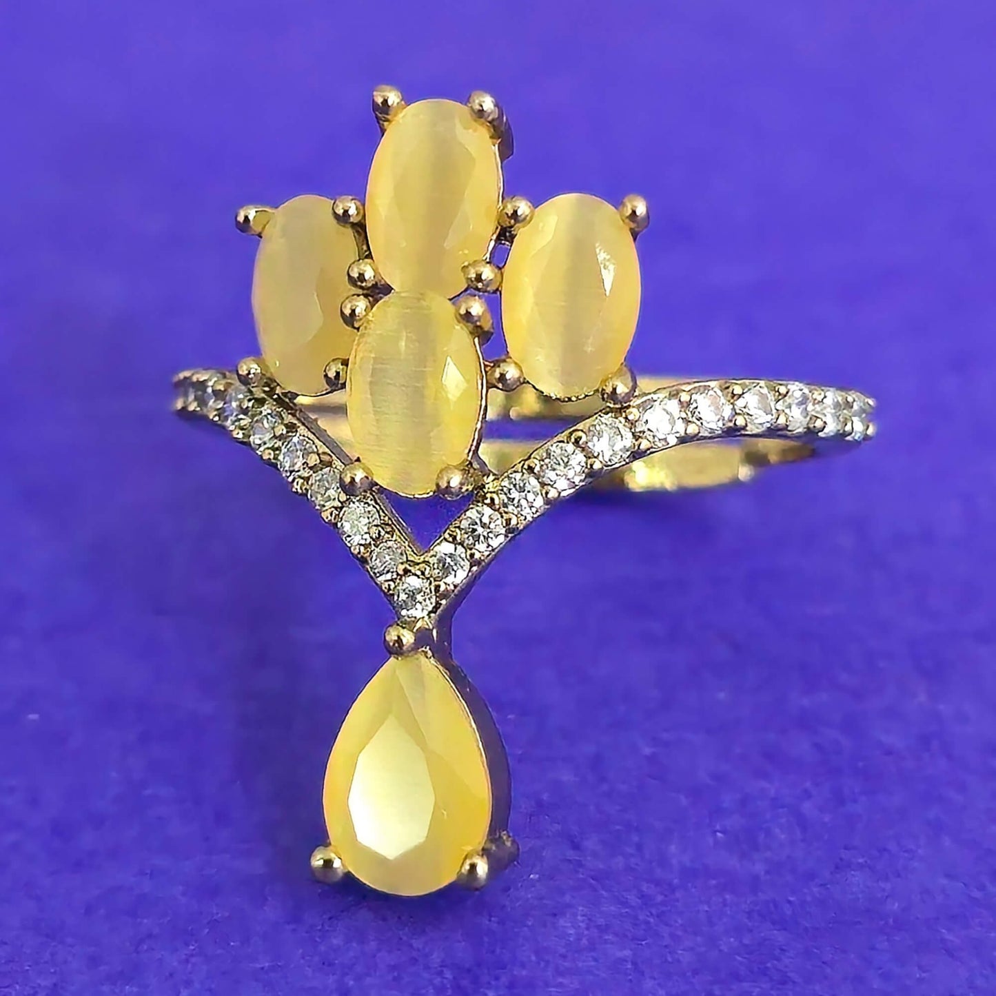 Gold plated American Diamond rings