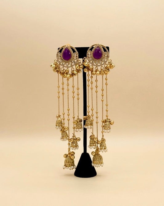 Gold plated Kashmiri earrings