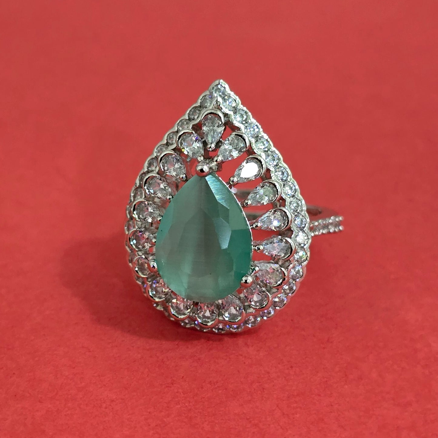 Silver American Diamond ring