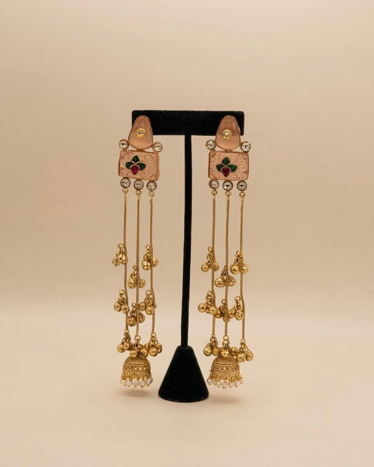 Gold plated Kashmiri earrings