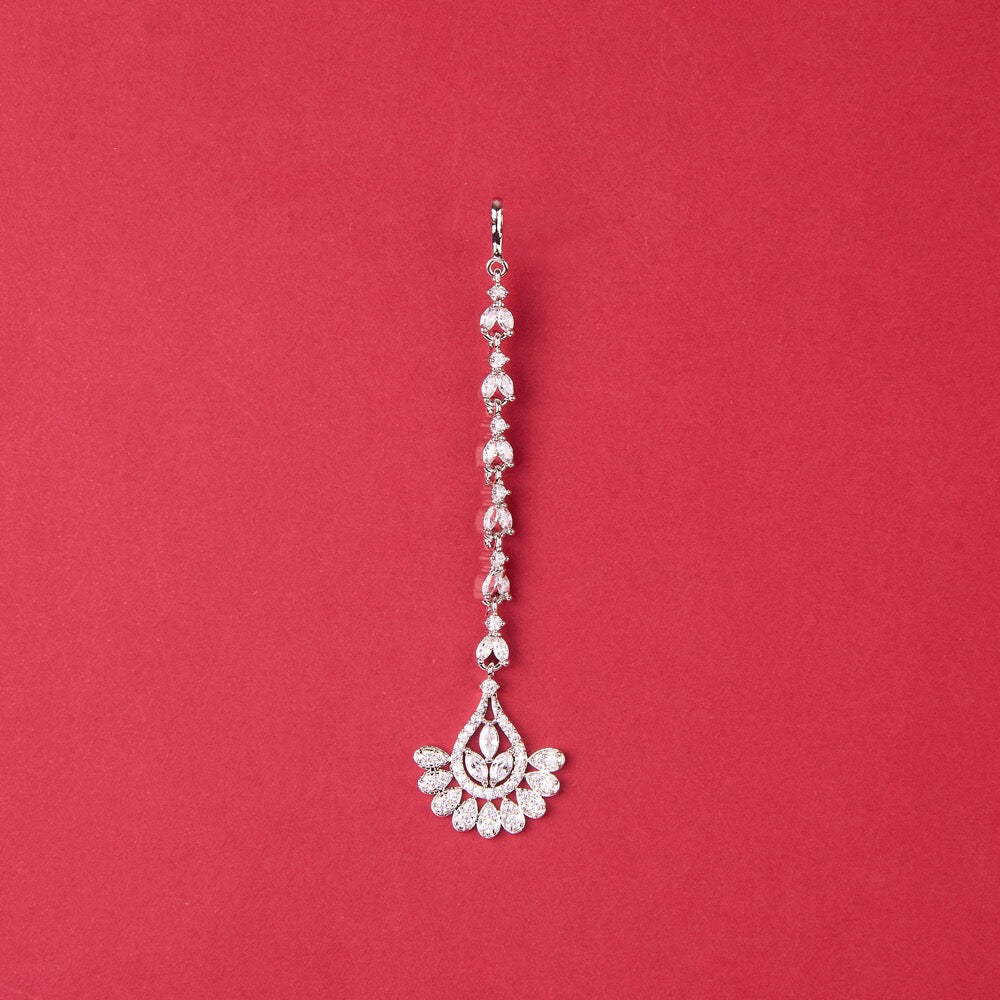 Silver American Diamond matha tikka