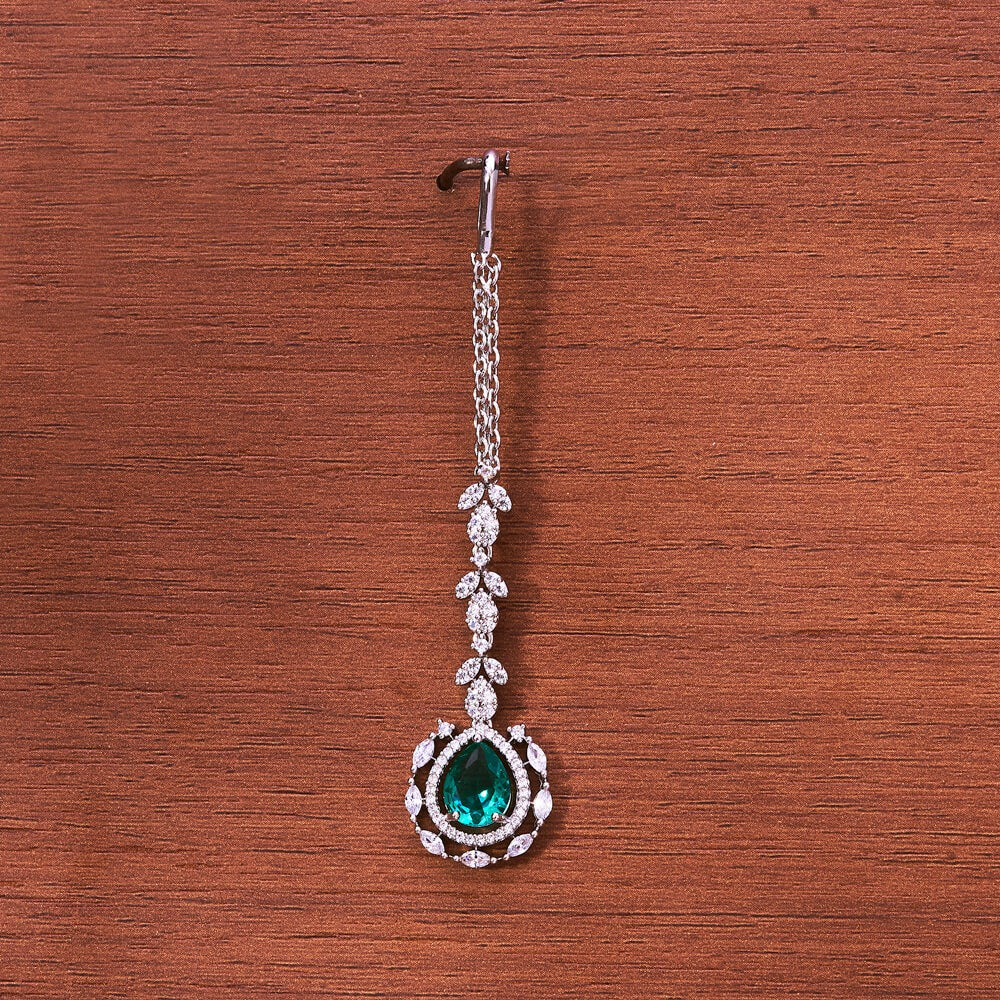 Silver American Diamond matha tikka