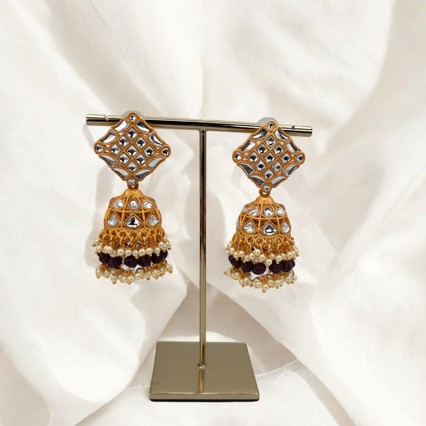 Matte gold plated jhumki