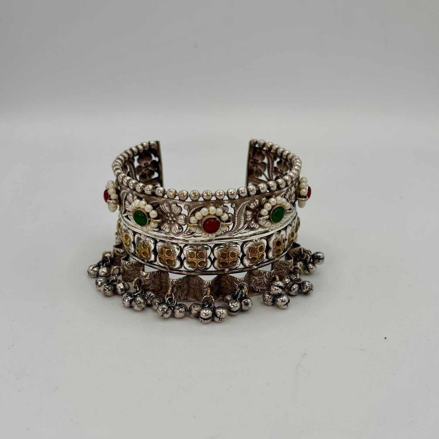 2tone broad silver kada