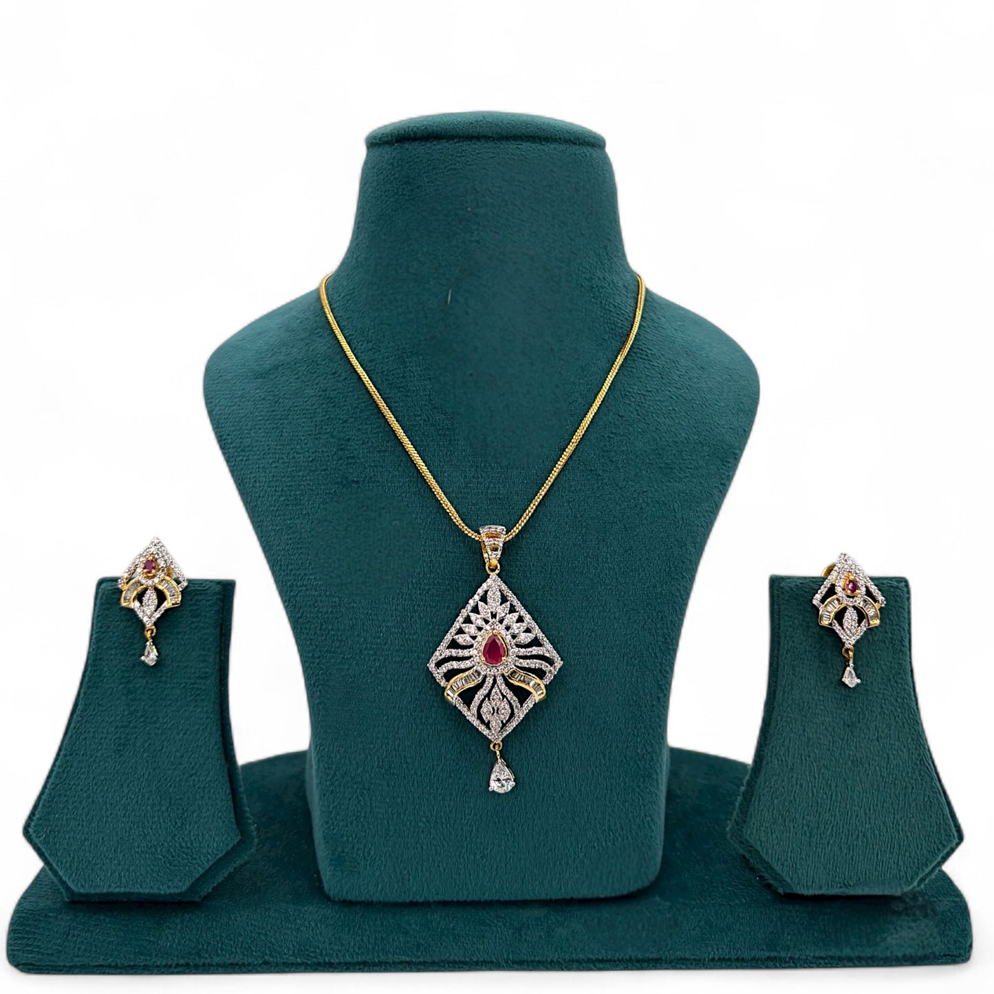 2tone chain pendant set