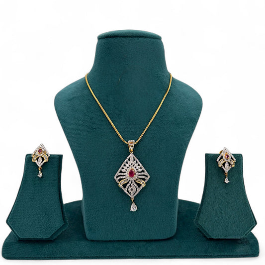 2tone chain pendant set