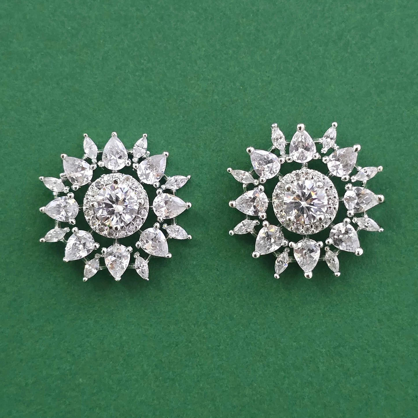 Silver American Diamond studs