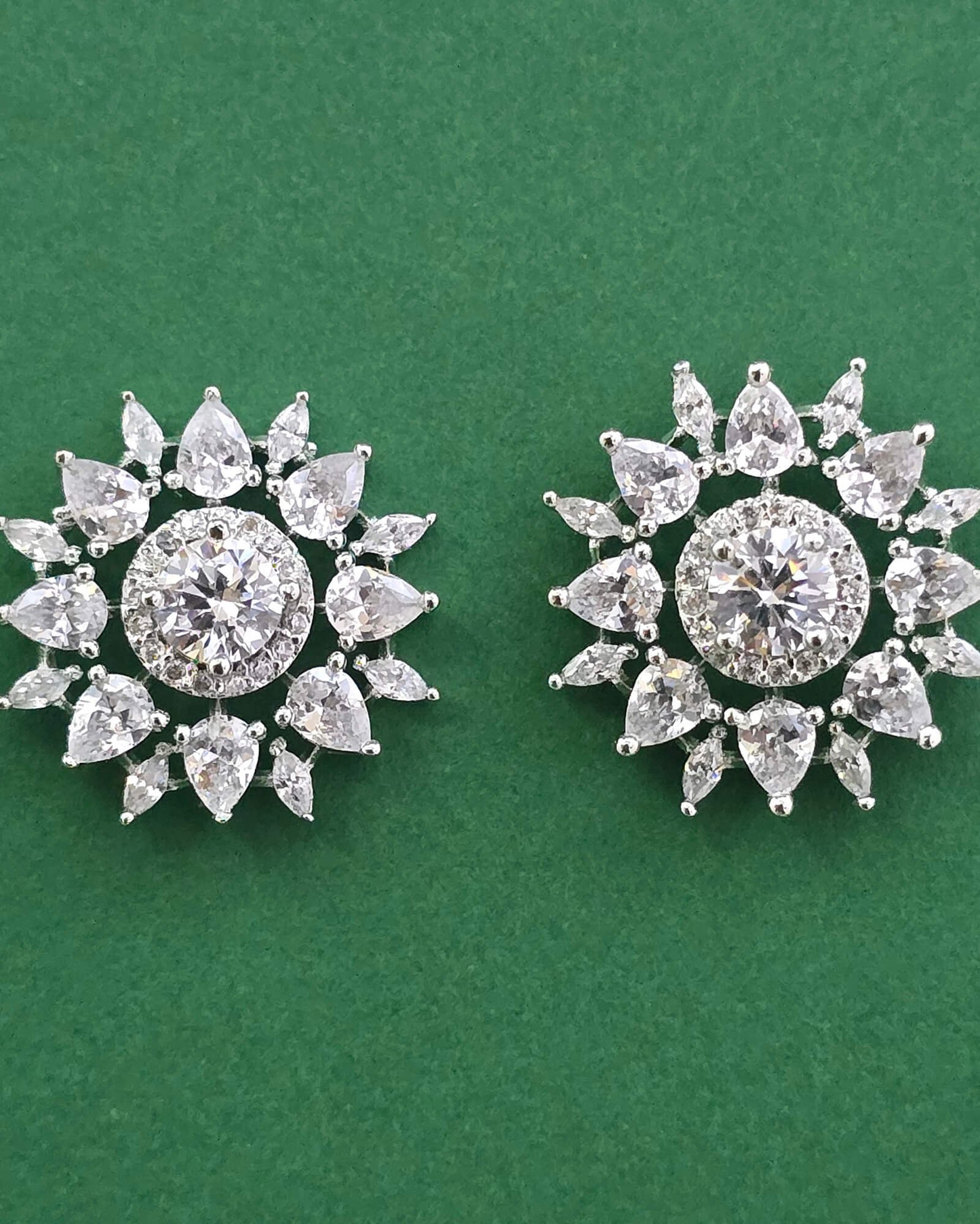 Silver American Diamond studs