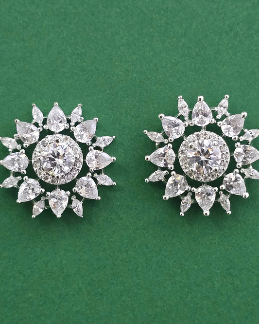 Silver American Diamond studs