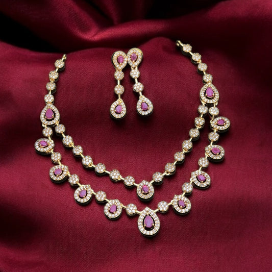 Gold plated necklace set