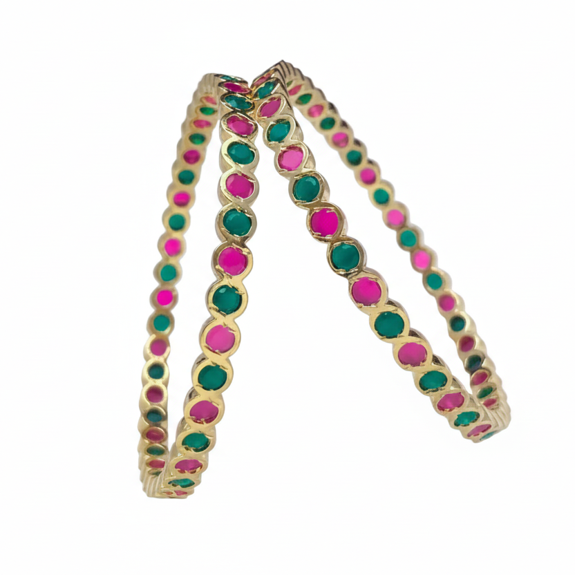 Gold plated bangles