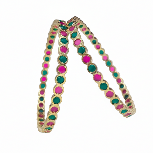 Gold plated bangles