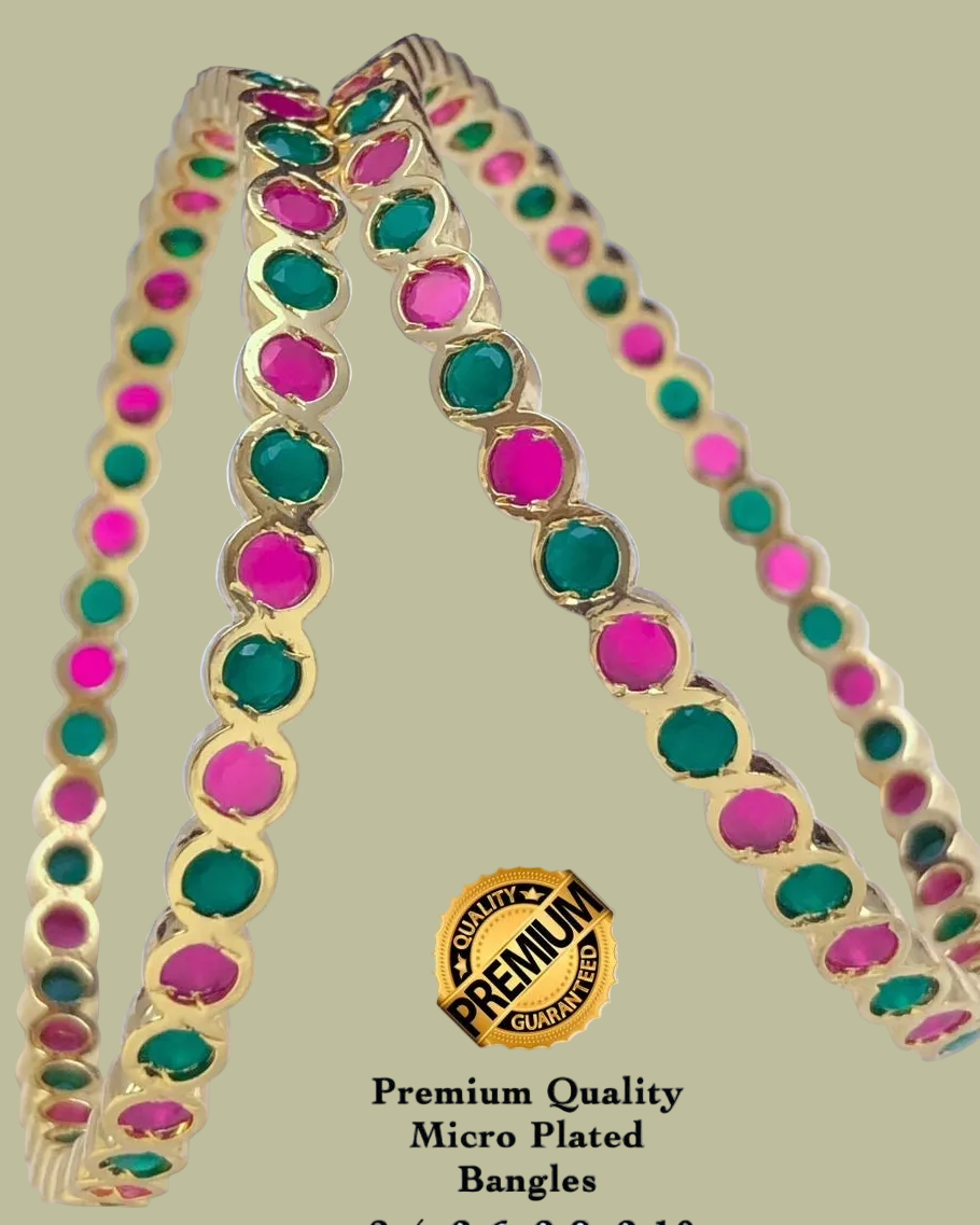 Gold plated bangles
