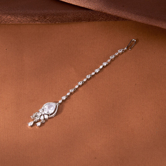 Silver American Diamond matha tikka