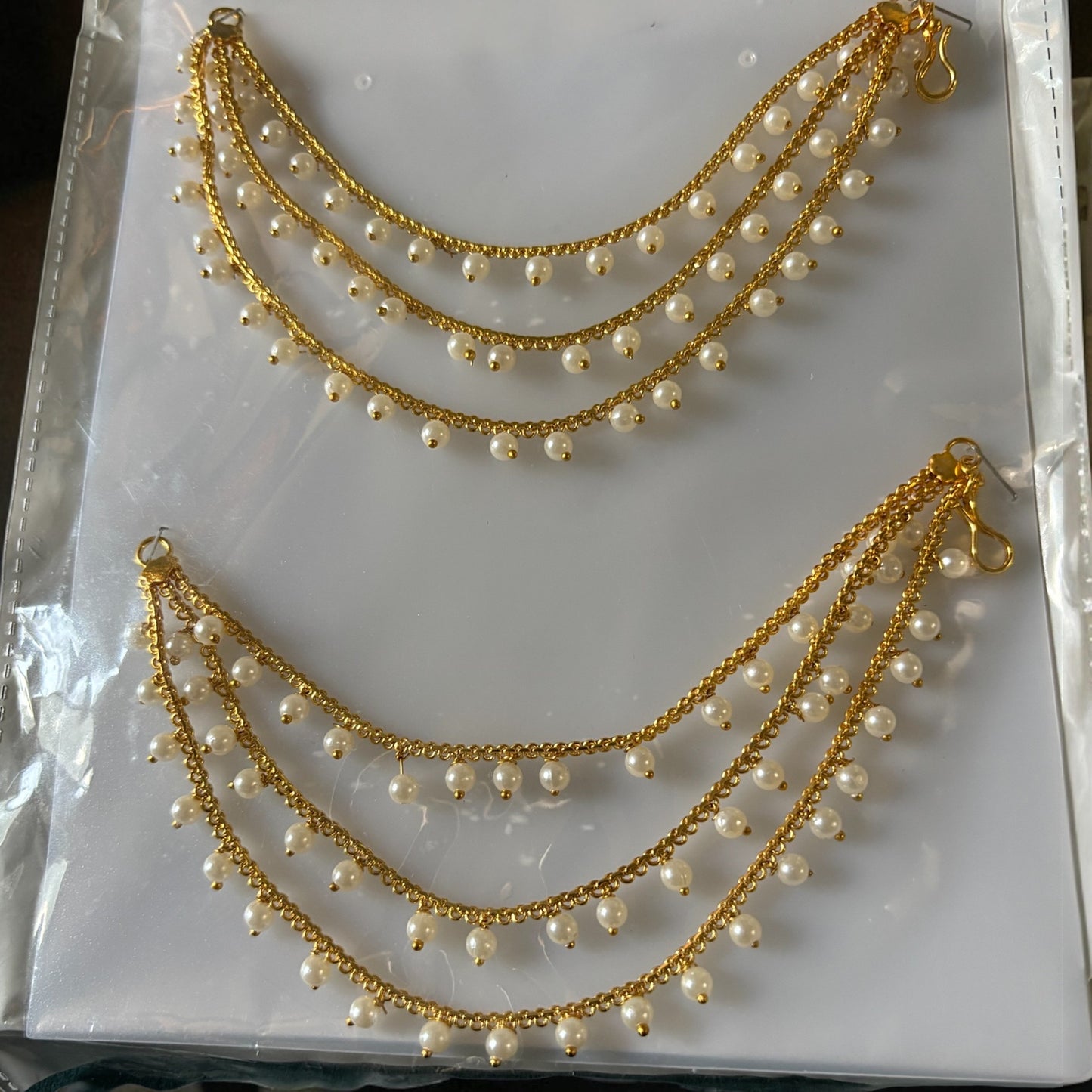 Gold plated ear chain