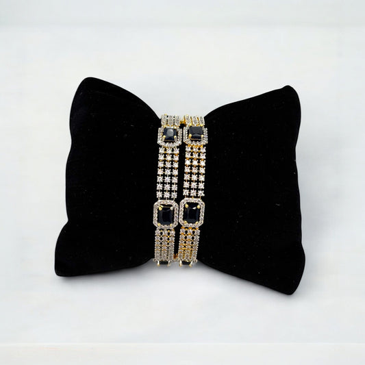 Gold plated American Diamond bangles