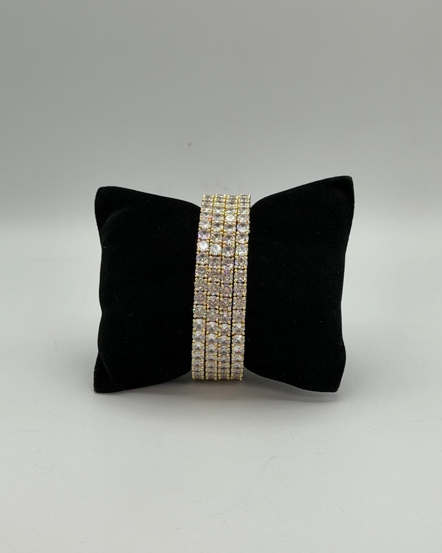 Gold plated American Diamond bangles
