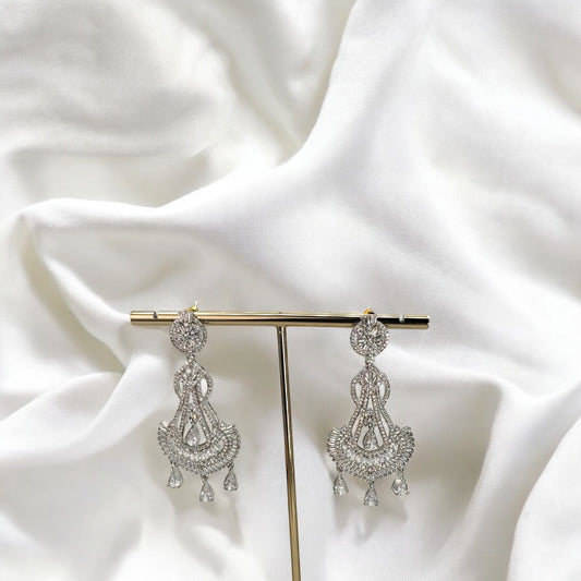 Silver American Diamond earrings